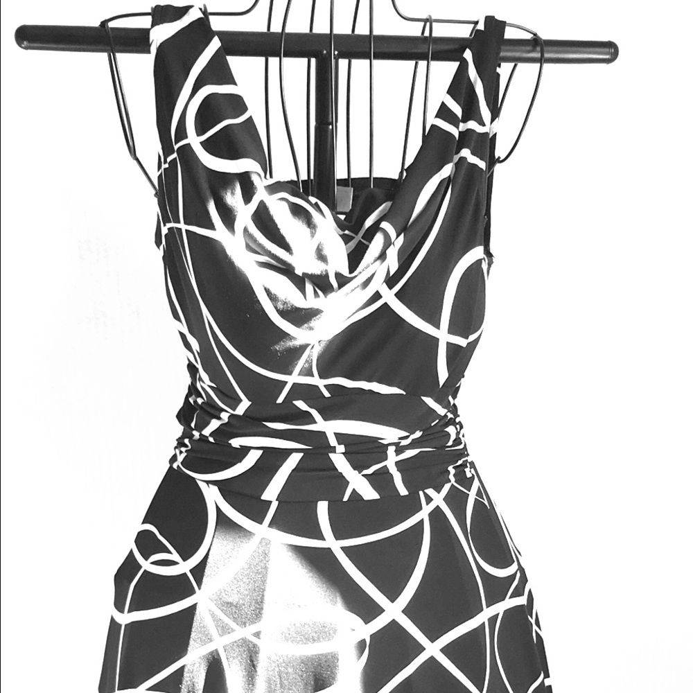 Maggy London,‎ Black And White Dress, Size 8